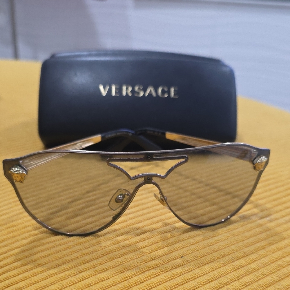 Versace Gradient Grey Lenses in Gold Frame Unisex Sunglasses
